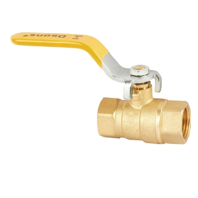 1/2 &quot; pouce - 4&quot; pouce plein port soupape à bille en laiton pour l'eau, l'huile et le gaz avec poignée de plastique jaune