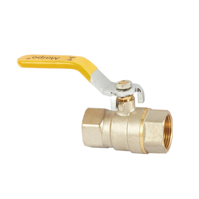 1/2 &quot; pouce - 4&quot; pouce plein port soupape à bille en laiton pour l'eau, l'huile et le gaz avec poignée de plastique jaune
