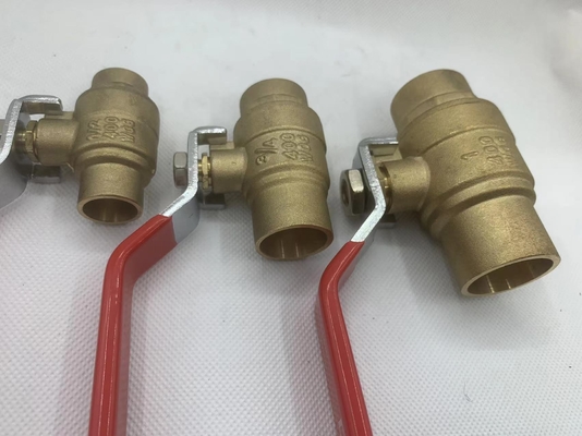 Mexique vente à chaud 1/2 pouce de gaz Femme filé forgé laiton soudé plein soupape à bille