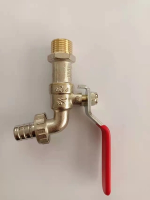 Robinet d'eau en laiton chromé pour machine à laver