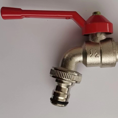 Robinet d'eau en laiton chromé pour machine à laver