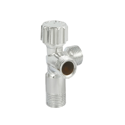 Valve d'angle d'eau en laiton 1/2 avec poignée en plastique ABS