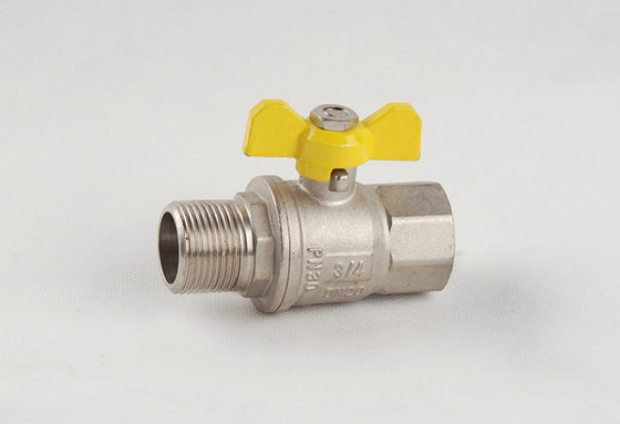 Valve verrouillable en laiton en aluminium de robinet à tournant sphérique d'eau chaude de poignée d'ODM d'OEM