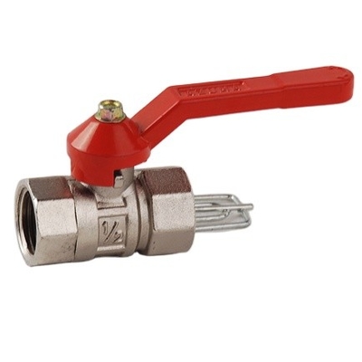 Taille gauche en laiton du robinet à tournant sphérique de gaz de poignées populaires internes de fil 14mm