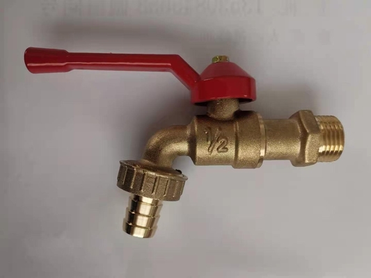 1/2 poignée en plastique de robinet en laiton de tuyau de bavoir de tuyau d'arrosage de 3/4 pouce