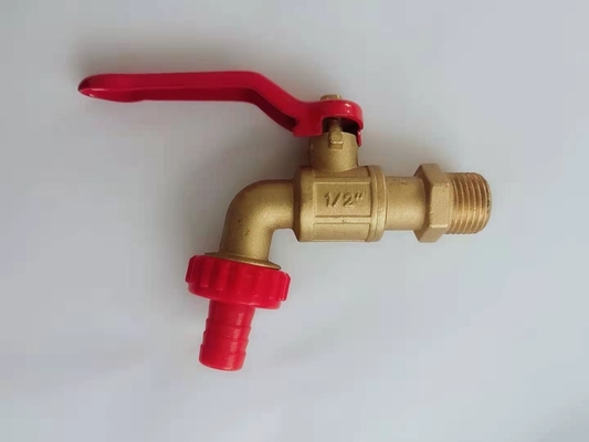 1/2 poignée en plastique de robinet en laiton de tuyau de bavoir de tuyau d'arrosage de 3/4 pouce