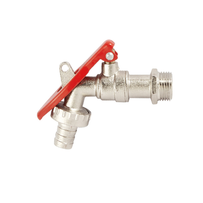 Industries agricoles robinet verrouillable extérieur de tuyau de valve en laiton de Bibcock de 90 degrés
