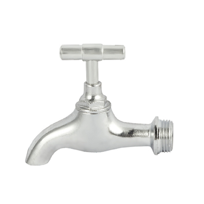 Robinet en laiton nickelé extérieur de Bibcock de manière de la valve 2 de Bibcock se rouillant non