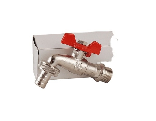 coq en plastique de bavoir de boule de zinc de poignée de robinet en laiton du jardin 3/4Inch de 1/2
