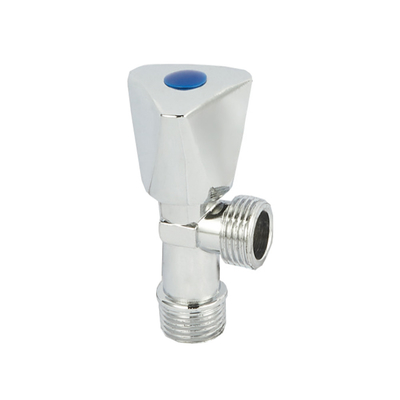 La valve d'angle en laiton froide de l'eau 1/2inch de garnitures de salle de bains Chrome a plaqué