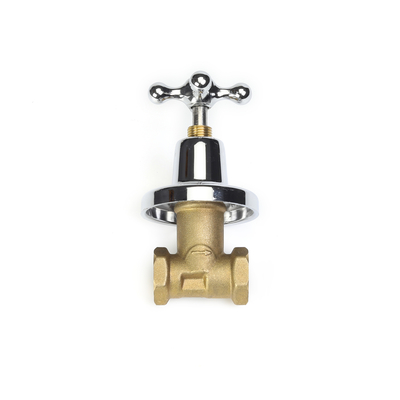 soupape d'arrêt en laiton droite chaude de boule d'OEM d'électrodéposition de chrome 1/2inch