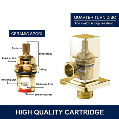 BSP adapté aux besoins du client durable a fileté la valve d'angle en laiton pour le lavabo