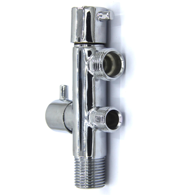 Manche complète en alliage cuivre-zinc avec une entrée et deux sorties multi-fonctionnalité vanne triangulaire robinet de machine à laver