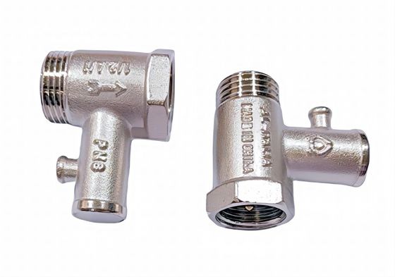 1/2 soupape de vérification en laiton nickelée chauffe-eau de sécurité